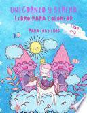 Libro para colorear de unicornios y sirenas para niños de 4 a 8 años