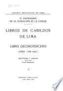 Libros de Cabildos de Lima: 1508-1601