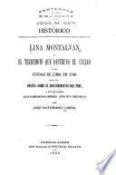 Lina Montalván; o, El terremoto que destruyó El Callao y la ciudad de lima en 1746