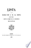 Lista de las Damas de S.M. la Reina en el año 1865