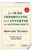 Lo más importante para invertir con sentido común