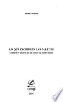 Lo que escribí en las paredes