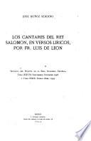 Los cantares del Rey Salomon