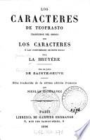 Los Caracteres de Teofrasto traducidos del Griego con los Caracters o las costumbres de este siglo