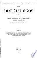 Los doce códigos del estado soberano de Cundinamarca