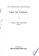 Los precedentes musulmanes del Pari de Pascal