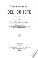 Los refranes del Quijote (por Cervantes) ordenados por materias y glosados por José Coll y Vehí