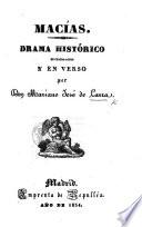 Macías: drama histórico en cuatro actos y en verso