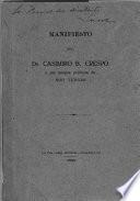 Manifiesto del dr. Casimiro B. Crespo a sus amigos politicos de Nor Yungas
