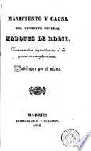 Manifiesto y causa del teniente jeneral Marques de Rodil
