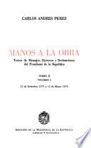 Manos a la obra: v. 1. 13 marzo 1975 a 11 de setiembre 1975. v. 2. 12 de setiembre 1975 a 12 de marzo 1976