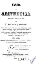Manual de aritmetica demonstrada al alcance de los ninos. 8. ed