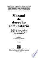 Manual de derecho comunitario