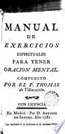 Manual de exercicios espirituales para tener oracion mental