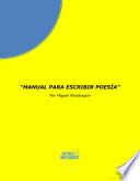 Manual para escribir poesía