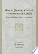 Manuel Jiménez Catalán. La imprenta en Lérida