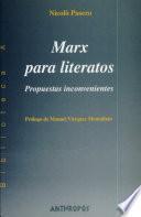 Marx para literatos