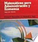 Matemáticas para administración y economía