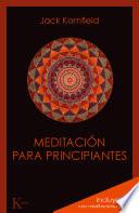 Libro Meditación para principiantes