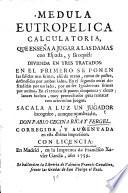 Medula eutropelica calculatoria, que enseña a jugar a las damas con espada, y broquel : dividida en tres tratados ... sacala a luz un jugador incognito, aunque nombrado, Don Pablo Cecina Rica y Fergel. Corregida, y aumentada en esta ultima impression