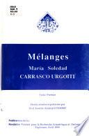 Mélanges Maria Soledad Carrasco Urgoiti