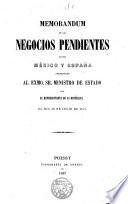Memorandum de los negocios pendientes entre Mexico y España