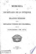 Memoria ... al ... Congreso constitucional ...