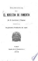 Memoria ... al Congreso ordinario ...