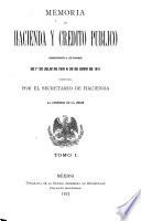 Memoria de hacienda y crédito público