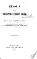 Memoria de la Expedicion por las regiones auríferas del norte de la provincia de Jujuí