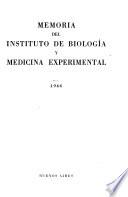 Memoria de la Fundación Instituto de Biología y Medicina Experimental
