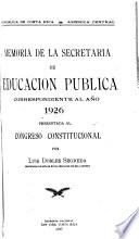 Memoria de la Secretaría de Educación Pública