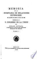Memoria de la Secretaría de Relaciones Exteriores