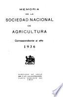 Memoria de la Sociedad nacional de agricultura
