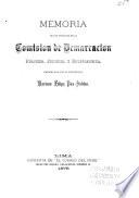 Memoria de los trabajos de la Comision de Demarcacion Politica, Judicial y Eclesiastica