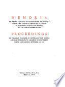 Memoria del primer congreso de historiadores de México y los Estados Unidos celebrado en la ciudad de Monterrey Nuevo Leon, México, del 4 al 9 deseptiembre de 1949