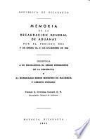 Memoria del recaudador general de aduanas y Alta Comisión...