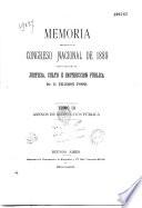 Memoria presentada al congresso nacional de 1889 por el ministro de justicia, culto è instruccion publica della Republica Argentina Dr. Filémon Poiré