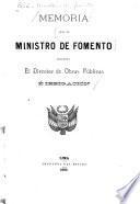 Memoria que al Ministro de Fomento presenta el Director de Obras Públicas é Irrigación