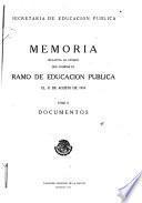 Memoria relativa al estado que guarda el ramo de educación pública