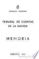 Memoria - Tribunal de Cuentas de la Naćion