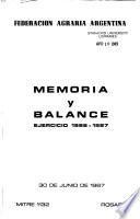 Memoria y balance anual