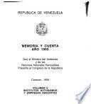 Memoria y cuenta - Ministerio del Ambiente y de los Recursos Naturales Renovables