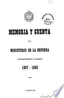 Memoria y cuenta que el Ministerio de la Defensa de la República de Venezuela presenta al Congreso Nacional