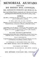 Memorial ajustado hecho de órden del consejo, del expediente consultivo que pende en él, en virtud de reales órdenes comunicadas por el Secretaría de Estado, y del Despacho de a REal hacienda, en los Años de 1766, y 1767, sobre los daños, y decadencia que padece la agricultura, sus motivos, y medios para su restablecimiento, y fomento