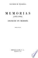 Memorias, 1921-1936