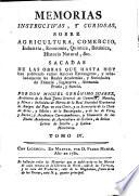 Memorias instructivas, y curiosas sobre agricultura, comercio, industria, economía, chymica, botanica, historia natural, &c