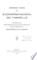 Memorias y actas del 2o congreso nacional del tabardillo