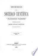 Memorias y revista de la Sociedad Científica Antonio Alzate