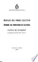 Mensaje del Poder Ejecutivo e informe del Ministerio de Hacienda